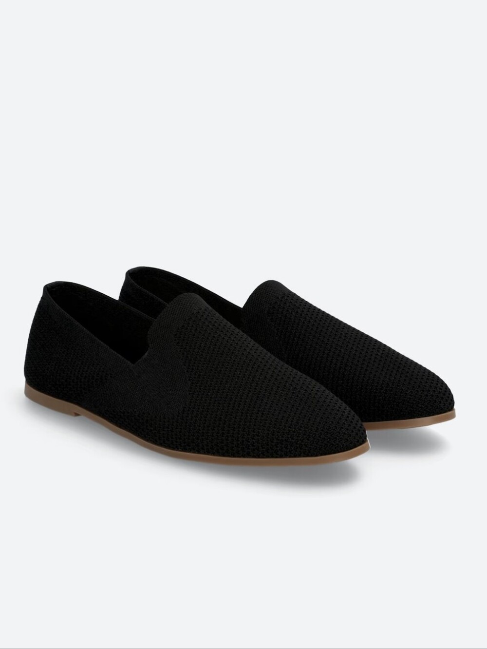 MIA Daphne Flat Black Knit Slip-On Loafers Comfort Flats Sz 10 NIB
